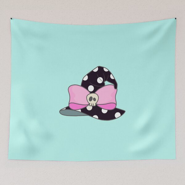 Item preview, Girly Witch Hat with Pink Bow & Skull designed and sold by SpunkyDoodles.