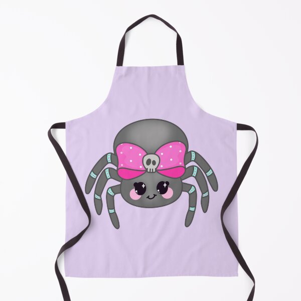 Artikelvorschau, Mädchenhafte Spinne mit rosa Schleife und rosa Wangen entworfen und verkauft von SpunkyDoodles.