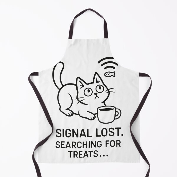 Item preview, Signal Lost – Funny Cat Searching for Treats Design designed and sold by jelonkaa.