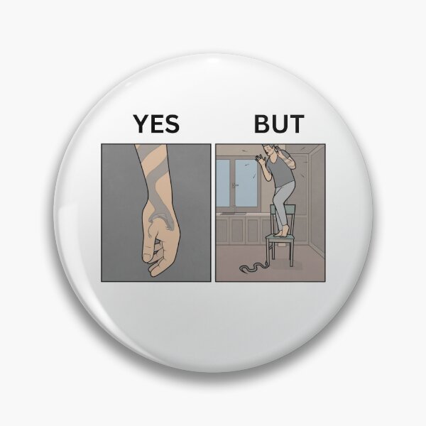 Item preview, Yes But Snake Tattoo VS Reality Version - Thanksgiving, Christmas And Birthday Party Gift Ideas for Memes Lovers and Fans designed and sold by Memeing Everything.