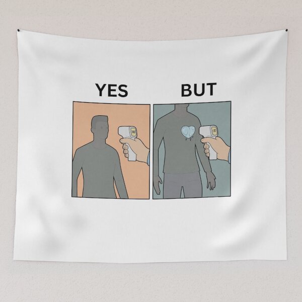 Item preview, Yes But Heart Version - Thanksgiving, Christmas And Birthday Party Gift Ideas for Memes Lovers and Fans designed and sold by Memeing Everything.