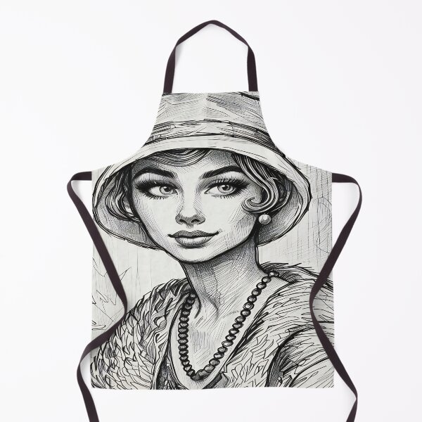 Item preview, Vintage Flapper Lady Art Deco Pattern designed and sold by gleefulme.