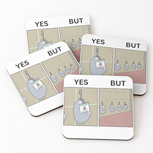 Item preview, Yes But Men's Toilet Version - Thanksgiving, Christmas And Birthday Party Gift Ideas for Memes Lovers and Fans designed and sold by Memeing Everything.