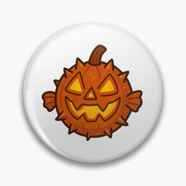 Item preview, Jack-o-Puff Pumpkin Fish designed and sold by CanSparkleArt.