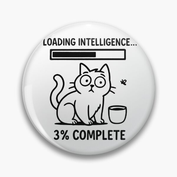 Item preview, Loading Intelligence – Funny Derpy Cat Cartoon Design designed and sold by jelonkaa.