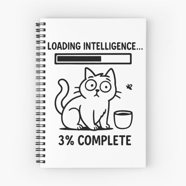 Item preview, Loading Intelligence – Funny Derpy Cat Cartoon Design designed and sold by jelonkaa.