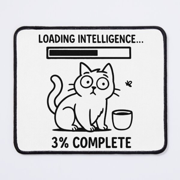 Item preview, Loading Intelligence – Funny Derpy Cat Cartoon Design designed and sold by jelonkaa.