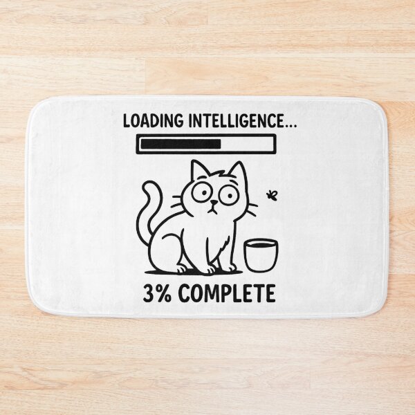 Item preview, Loading Intelligence – Funny Derpy Cat Cartoon Design designed and sold by jelonkaa.