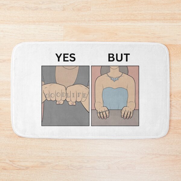 Item preview, Yes But Good Life Tattoo Version - Thanksgiving, Christmas And Birthday Party Gift Ideas for Memes Lovers and Fans designed and sold by Memeing Everything.