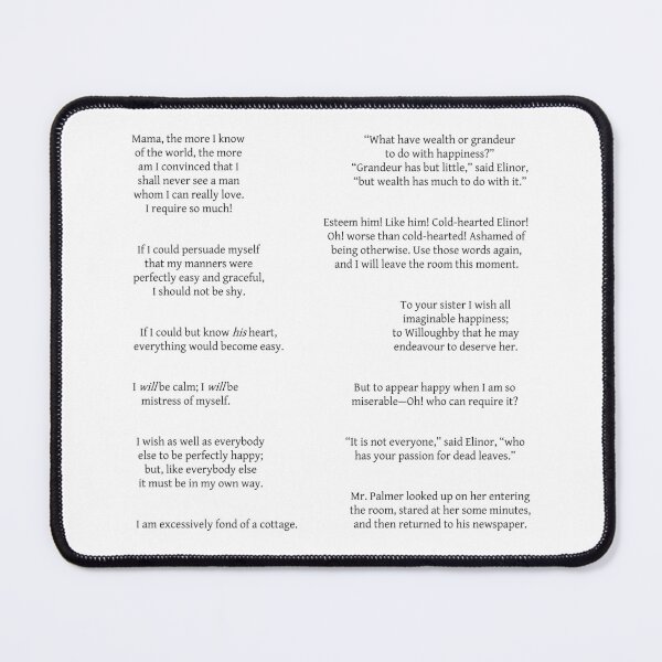 Item preview, Sense and Sensibility iconic quotes designed and sold by introvertcafe.