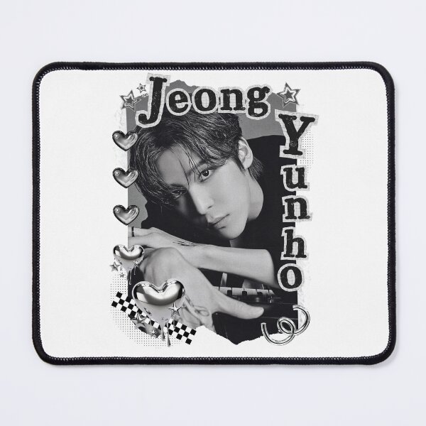Item preview, Ateez Jeong Yunho Kpop Boy Group Card Red Aesthetic Collage Design designed and sold by AJUNICE STUDIO.