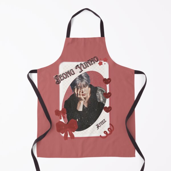 Item preview, Ateez Jeong Yunho Kpop Boy Group Card Red Aesthetic Collage Design designed and sold by AJUNICE STUDIO.