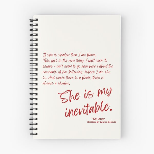 Item preview, Kai Azer Reckless Book Quote designed and sold by R-E-PhotoDesign.