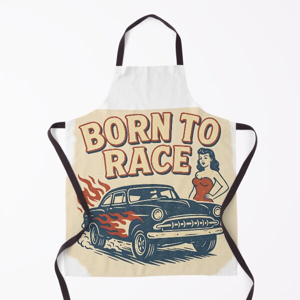 Item preview, Born to Race – Retro Hot Rod Pin-Up Design designed and sold by CreativeGorillas.