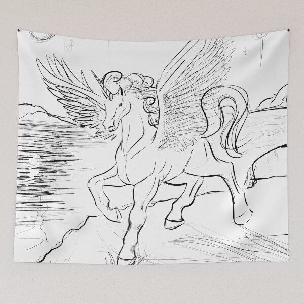 Item preview, Sketchbook Unicorn designed and sold by Sirenia Designs.