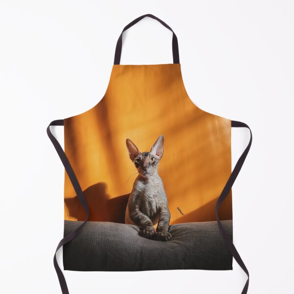 Item preview, Pensive Cornish Rex Cat in Minimalist Night Panorama designed and sold by mrpropcake.