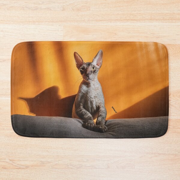 Item preview, Pensive Cornish Rex Cat in Minimalist Night Panorama designed and sold by mrpropcake.