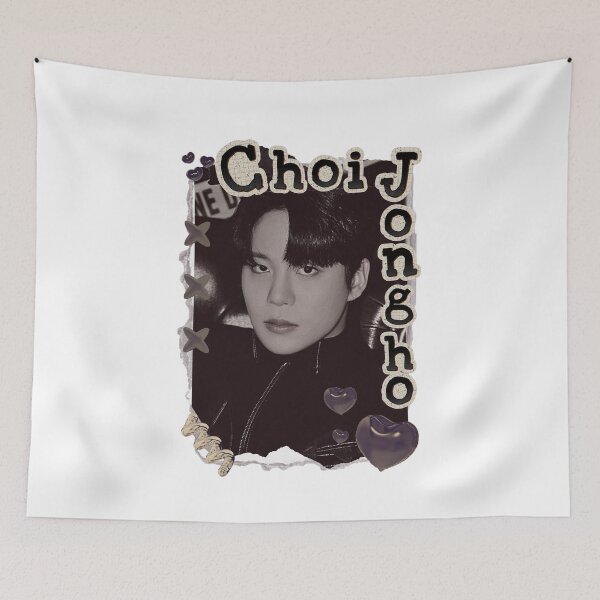 Item preview, Ateez Choi Jongho Kpop Boy group Scrapbook Collage Cozy Y2K Vintage Design designed and sold by HELL0WBELLO.