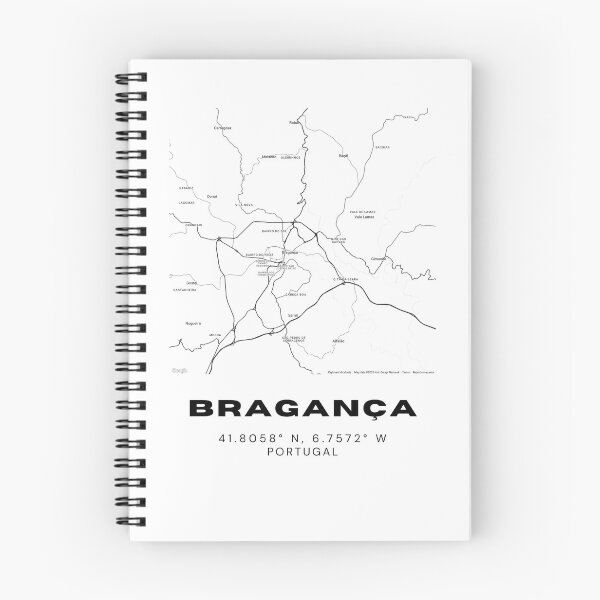 Item preview, Bragança Portugal Minimalist City Map Print – Modern Black and White Wall Art, Travel Poster, European Map Decor designed and sold by RM-Journey.