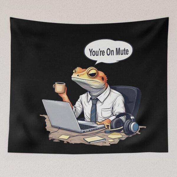 Item preview, funny lizard Zoom Call Lizard designed and sold by Uglyandcute.