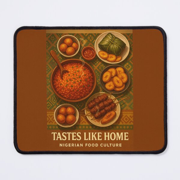 Item preview, Tastes Like Home – Nigerian Food Culture Poster designed and sold by astersgraphics.