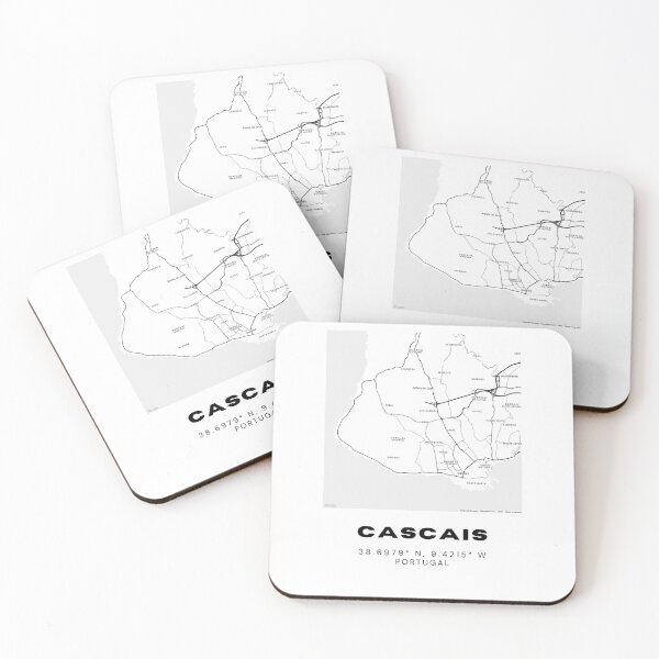 Item preview, Cascais Portugal Minimalist City Map – Modern Black and White Wall Art, Coastal Travel Poster designed and sold by RM-Journey.