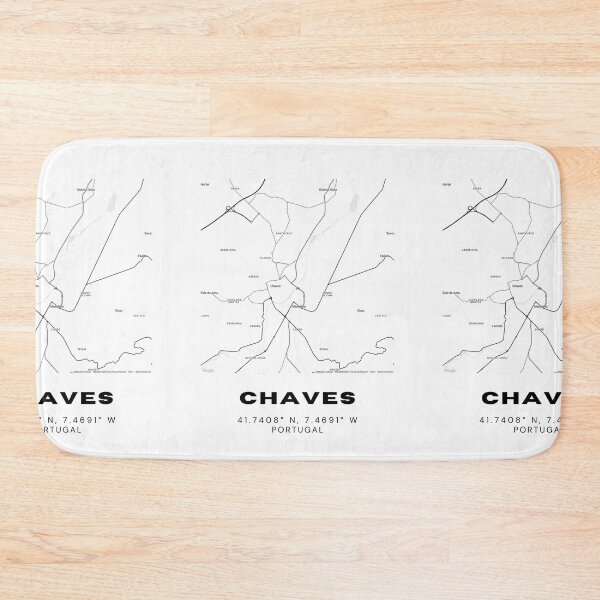 Item preview, Chaves Portugal Minimalist Map Poster – Modern Black and White City Art, Travel Wall Decor designed and sold by RM-Journey.