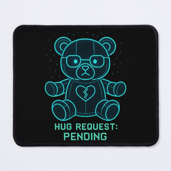 Item preview, Hug Request Pending – Neon Robot Bear designed and sold by I AM BRO.