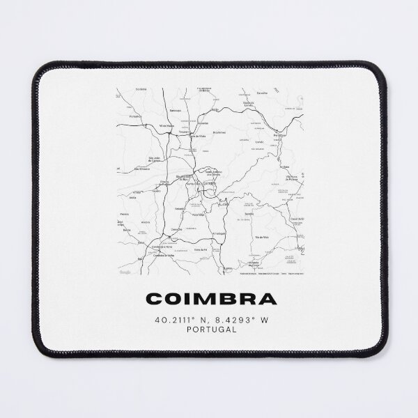 Item preview, Coimbra Portugal Modern City Map Print – Minimalist Black and White Wall Art, Travel Map Poster designed and sold by RM-Journey.