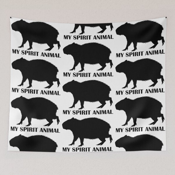 Item preview, Black Capybara Silhouette – My Spirit Animal is capybara designed and sold by EmeraldeaArt.