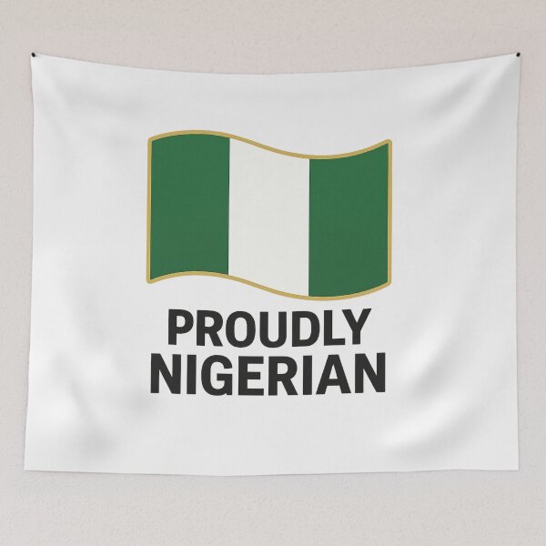 Item preview, Proudly Nigerian – Green White Green Flag Art designed and sold by astersgraphics.