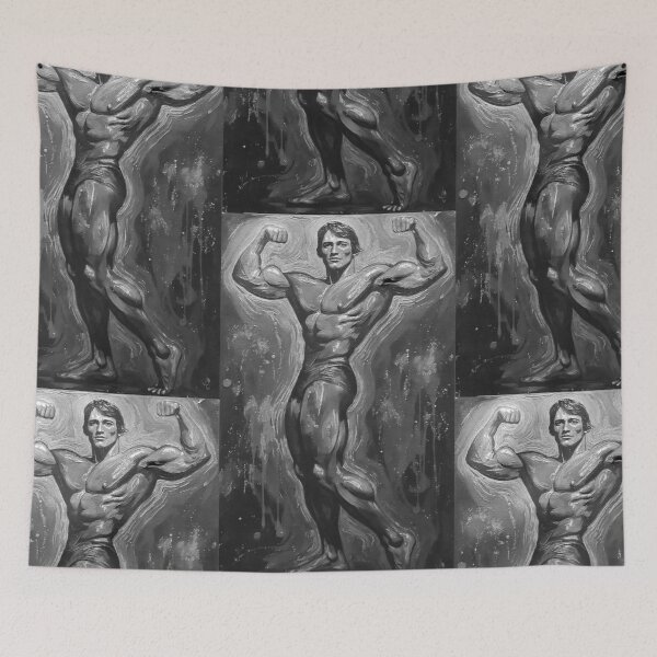 Item preview, Arnie Is Numero Uno - neo expressionism  (Black and White)  designed and sold by CleverCulture.