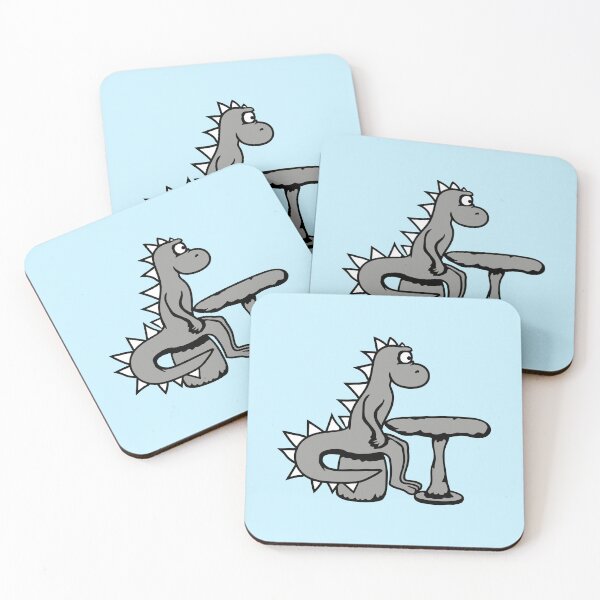 Item preview, Stegosaurus Dinosaur Sitting Table Chair Stone Sad Tired Thinking designed and sold by shirt-o-mat.