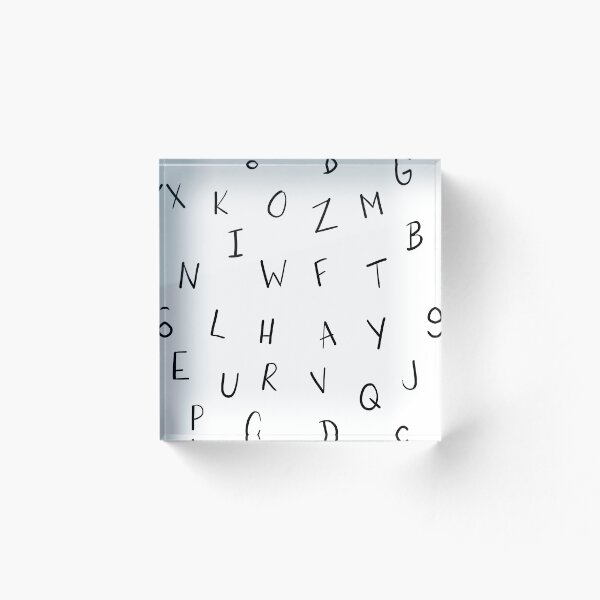 Item preview, Black and white hand written alphabet designed and sold by Adaptixstudio.