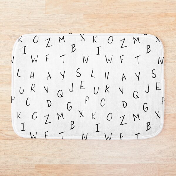 Aperçu de l'œuvre Alphabet manuscrit en noir et blanc créée et vendue par Adaptixstudio.