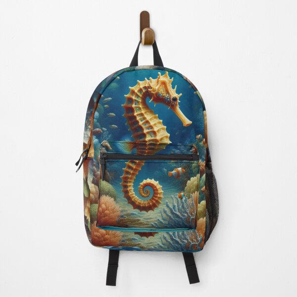 Item preview, Golden Seahorse in Coral Paradise designed and sold by DreamMandalas.