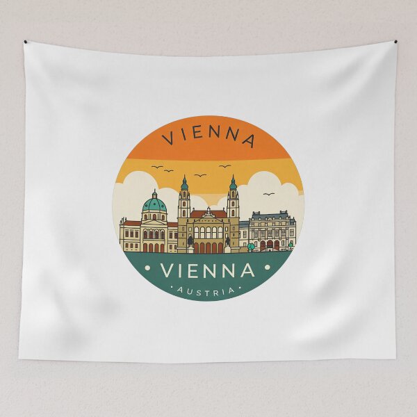 Item preview, Vienna Austria Travel Retro Emblem - Vintage Style Souvenir Design designed and sold by Timegraf.