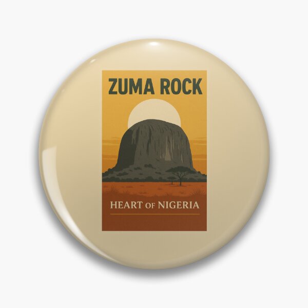 Item preview, Zuma Rock – Nigeria Travel Poster Art designed and sold by astersgraphics.
