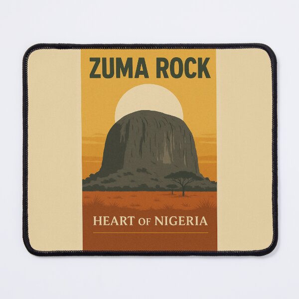 Item preview, Zuma Rock – Nigeria Travel Poster Art designed and sold by astersgraphics.