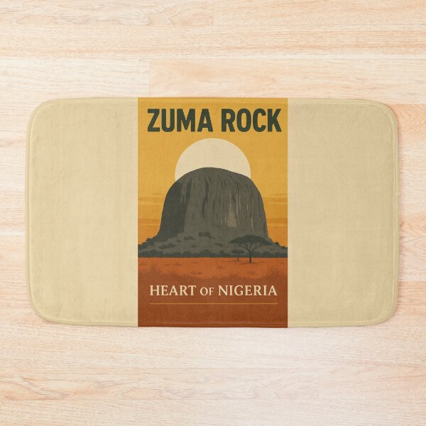 Item preview, Zuma Rock – Nigeria Travel Poster Art designed and sold by astersgraphics.