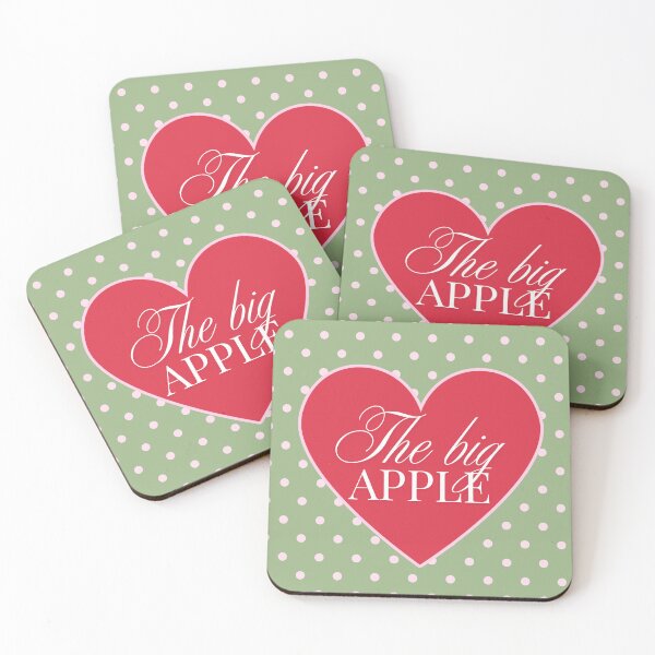 Item preview, The Big Apple green polka dot poster designed and sold by ashtenprints.