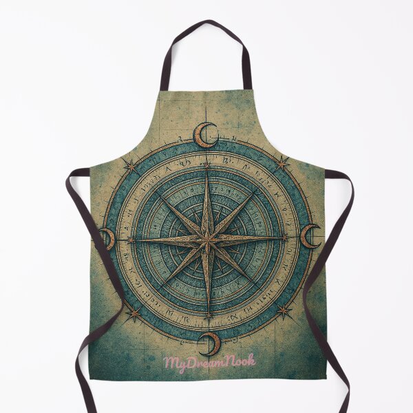 Item preview, Mystical Lunar Compass – Celestial Navigation Art designed and sold by My Dream Nook.
