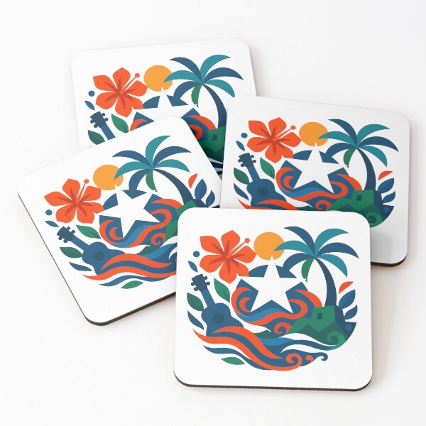 Item preview, Puerto Rico Island Rhythms – Bold Geometric Hibiscus, Waves & Culture Design designed and sold by BoricuaRebelde.