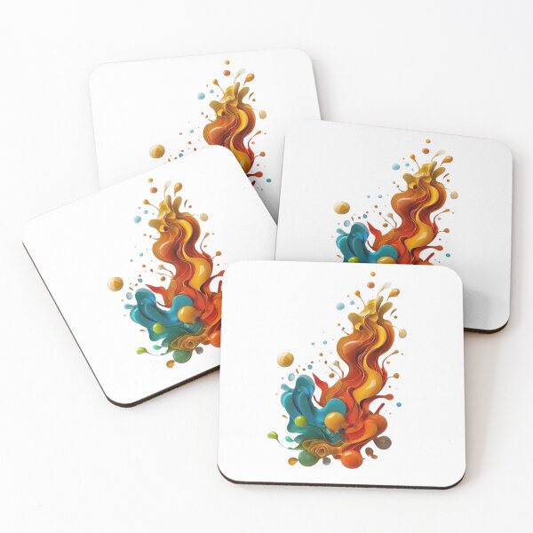 Item preview, Abstract Color Splash – Vibrant 3D Liquid Art Design designed and sold by Brainy Bites19.