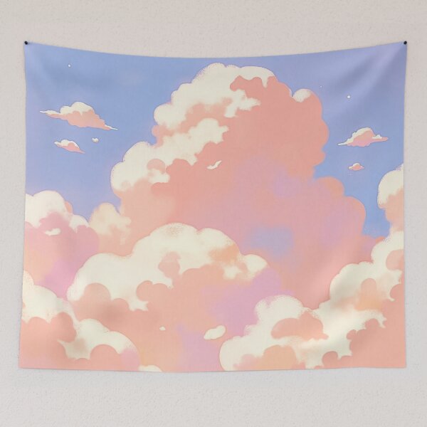 Item preview, Fluffy Pink Sunset Clouds – Dreamy Pastel Sky Art designed and sold by DesertOptimist.