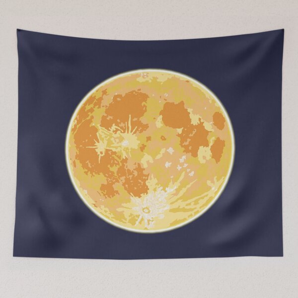 Item preview, Orange Full Moon Night Sky Art  designed and sold by skye-studio.