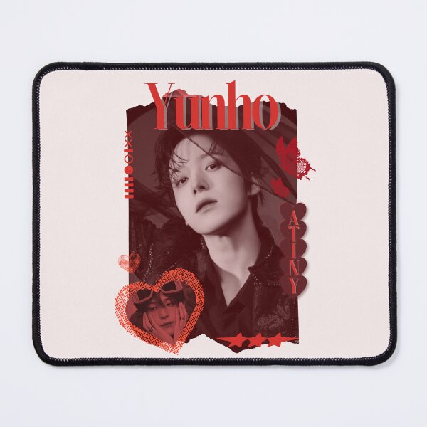 Item preview, Ateez Yunho Kpop Boy group Red Y2K Scrapbook Collage Cozy Vintage Design designed and sold by HELL0WBELLO.