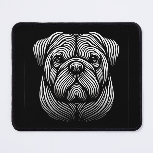 Item preview, Intricate Bulldog Lines Creating Mesmerising Art Design designed and sold by Vibes To VIsual.