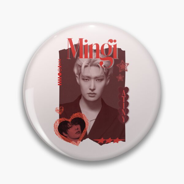 Item preview, Ateez Mingi Kpop Boy group Red Y2K Scrapbook Collage Cozy Vintage Design designed and sold by HELL0WBELLO.