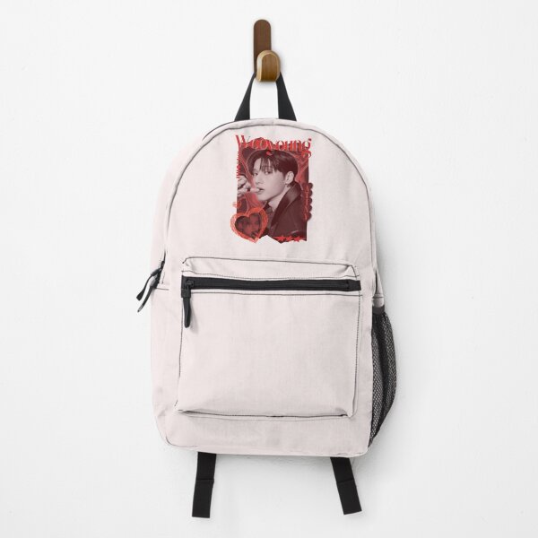 Item preview, Ateez Wooyoung Kpop Boy group Red Y2K Scrapbook Collage Cozy Vintage Design designed and sold by HELL0WBELLO.